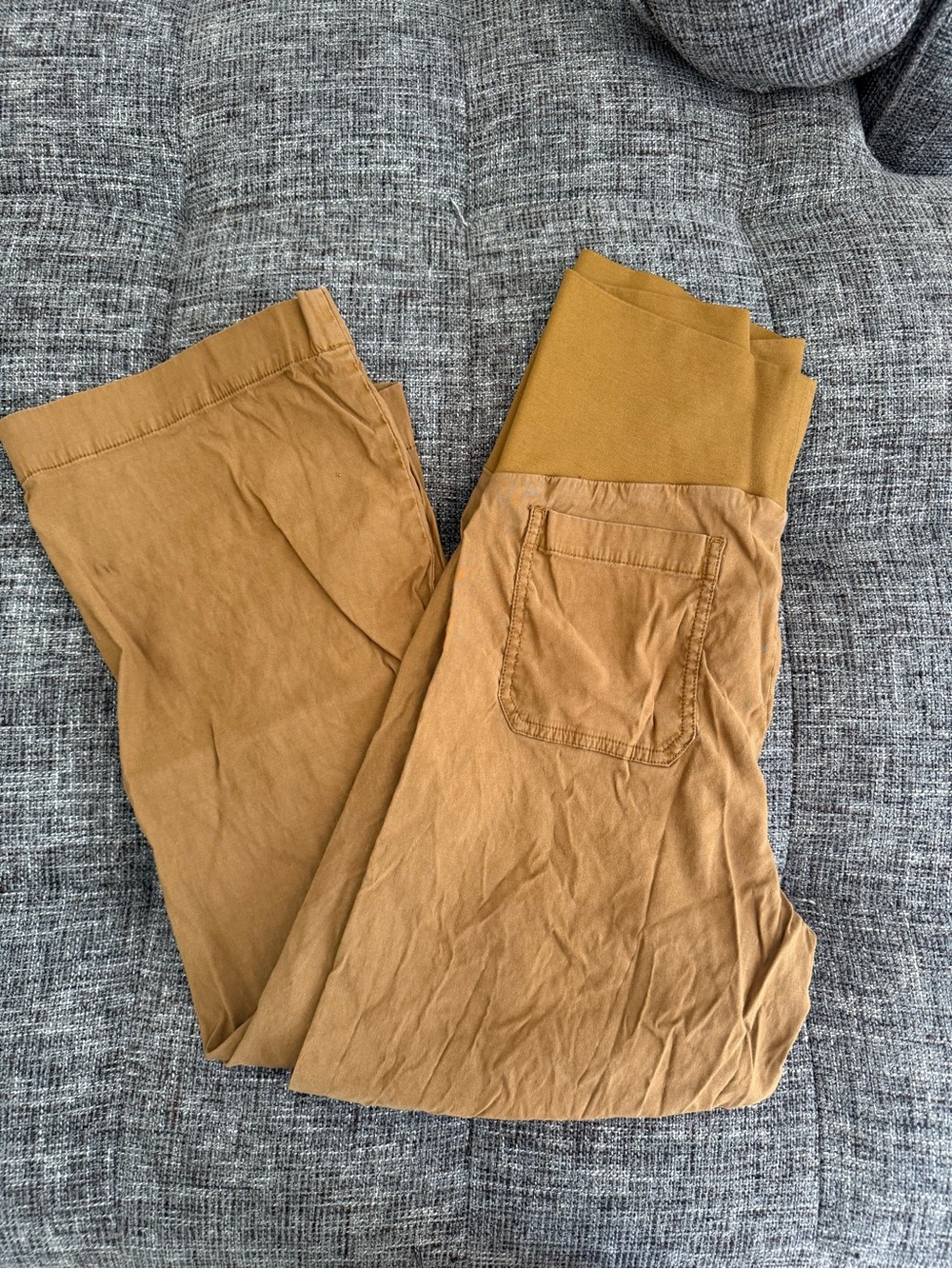 Anthropologie Cropped Pull-On Pants in Caramel